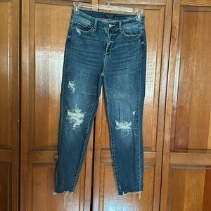 Judy Blue Frayed Jeans.  Size 5/27